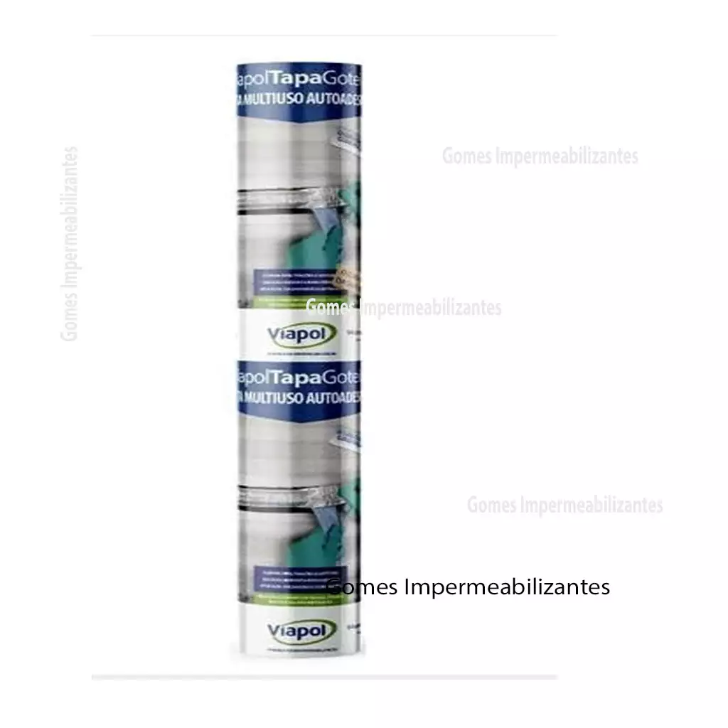 Fita Viapol Tapa Goteira, Aluminizada Impermeabilizante, 45cm x 10m